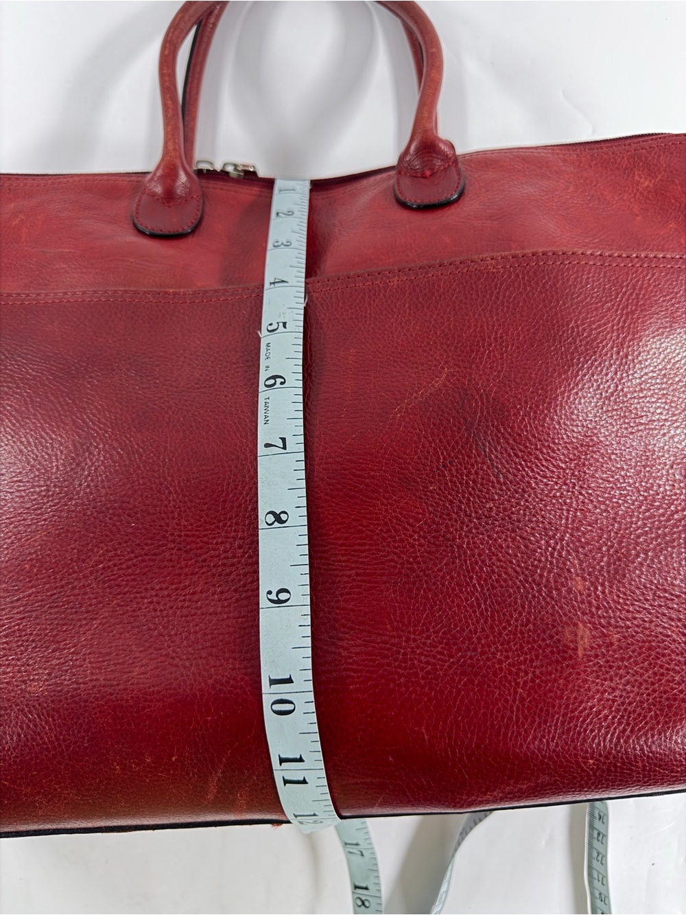 Wilsons Leather Burgundy Laptop Tote Business Briefcase Organizer Quiet Luxury - Picture 12 of 16